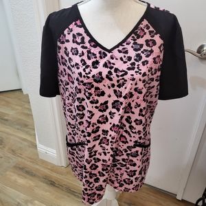 ScrubStar Animal print Scrub Top